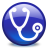 Realistic Blue Circle stethoscope