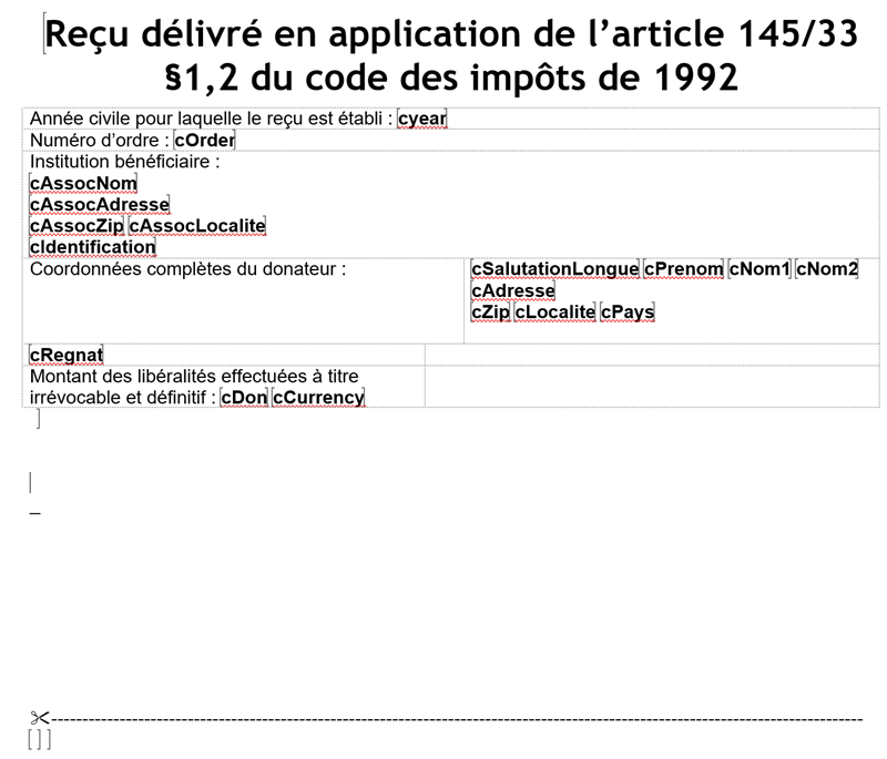 Nouvelle attestation